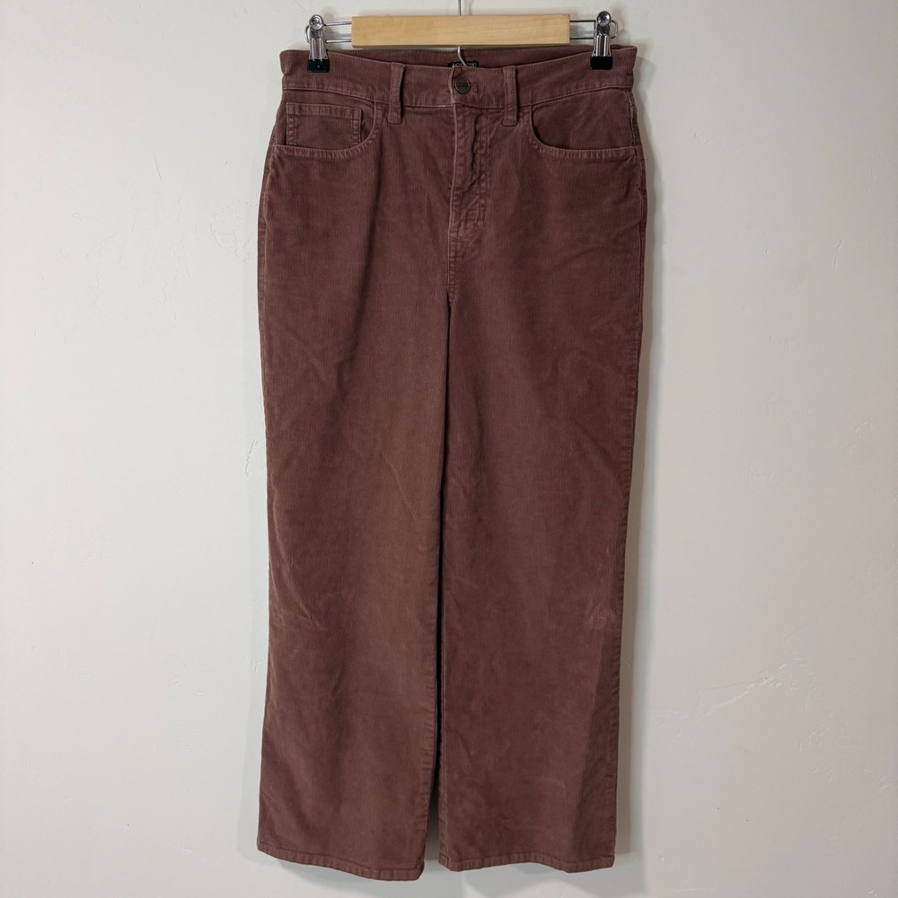 J.Crew Womens Slim-wide Corduroy‎ Pants 26 Mauve High Rise Ankle CN735